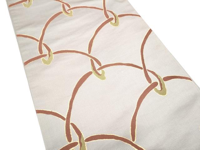 平和屋着物●六通柄袋帯　作家物　王朝色襲　金糸　正絹　逸品　CABI0057hy