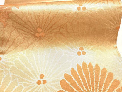 平和屋着物●洛風林　工芸帯地　六通柄袋帯　菊尽くし　金糸　正絹　逸品　CABI0059hy