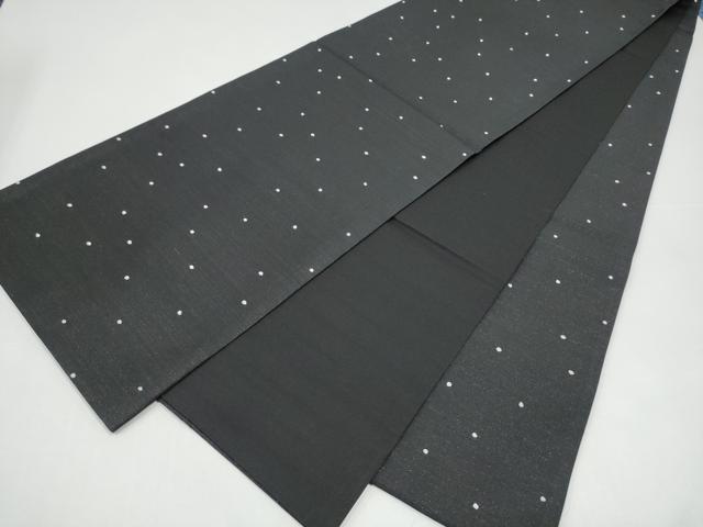 平和屋着物●全通柄袋帯　丸文　黒地　金通し地　正絹　逸品　CABI0061hy