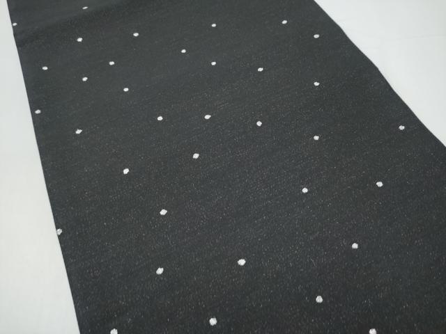 平和屋着物●全通柄袋帯　丸文　黒地　金通し地　正絹　逸品　CABI0061hy