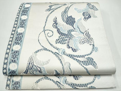 平和屋着物●六通柄袋帯　更紗花唐草文　正絹　逸品　CABI0062hy