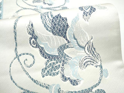 平和屋着物●六通柄袋帯　更紗花唐草文　正絹　逸品　CABI0062hy