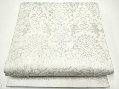 平和屋着物●六通柄袋帯　ふくれ織　向かい鳥動物花文　正絹　逸品　CABI0077hy