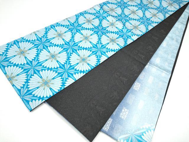 平和屋着物●両面　両方向　全通柄袋帯　菊　金銀彩　正絹　逸品　CABI0079hy