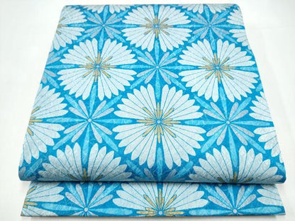 平和屋着物●両面　両方向　全通柄袋帯　菊　金銀彩　正絹　逸品　CABI0079hy