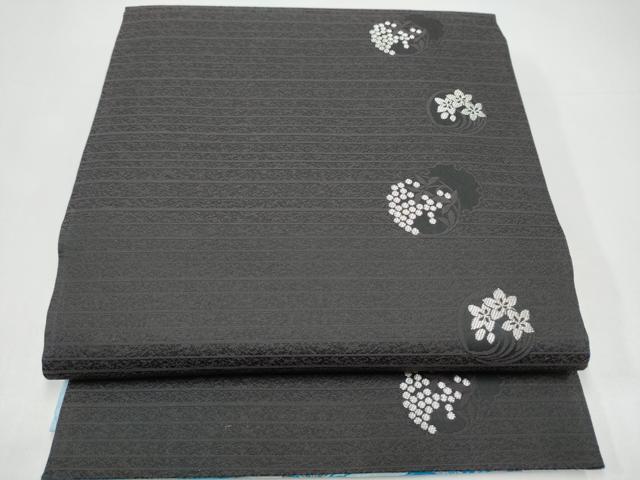 平和屋着物●両面　両方向　全通柄袋帯　菊　金銀彩　正絹　逸品　CABI0079hy