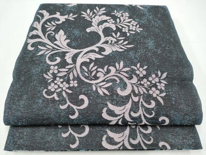平和屋着物●両面　全通柄　本袋帯　花唐草文　正絹　逸品　CABI0081hy