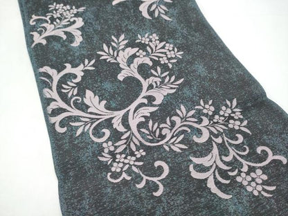 平和屋着物●両面　全通柄　本袋帯　花唐草文　正絹　逸品　CABI0081hy
