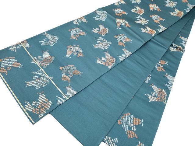 平和屋着物●六通柄袋帯　弥生町錦　正絹　逸品　CABI0111hy