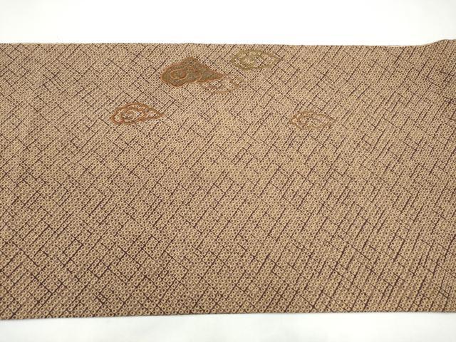 平和屋着物●太鼓柄袋帯　作家物　総刺繍　雲龍　金糸　正絹　逸品　CABI0123hy