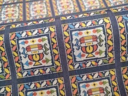 平和屋着物●両面　全通柄袋帯　コプト花盃文　唐招提寺裂　ますいわ屋扱い　正絹　逸品　CABI0125hy