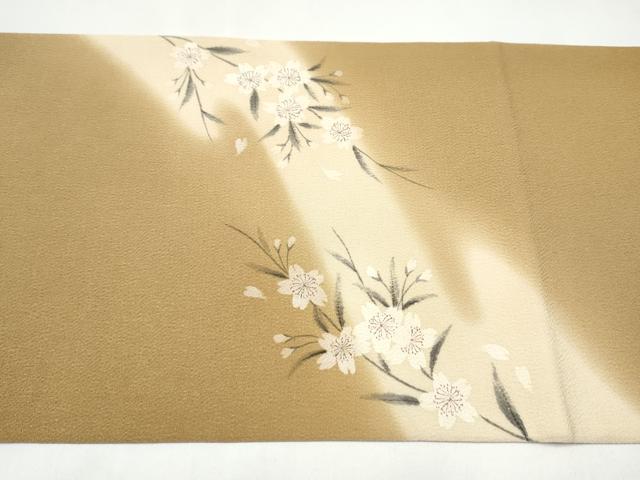 平和屋着物●太鼓柄袋帯　手描き　枝垂れ桜文　鬼しぼ縮緬　やまと誂製　正絹　逸品　CABI0130hy