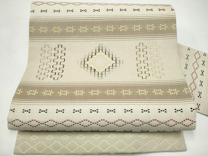 平和屋着物●九寸名古屋帯　花織　正絹　逸品　CABI0142hy