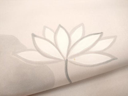 平和屋着物●銀座きしや　塩瀬　九寸名古屋帯　枝花文　たとう紙付き　正絹　逸品　CABI0144hy