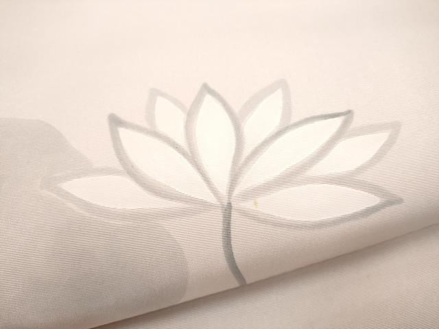 平和屋着物●銀座きしや　塩瀬　九寸名古屋帯　枝花文　たとう紙付き　正絹　逸品　CABI0144hy
