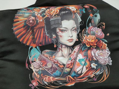 平和屋着物●アンティーク　大正ロマン　九寸名古屋帯　女人文　黒地　正絹　逸品　CABI0151hy