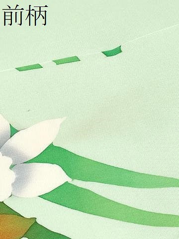 平和屋着物●塩瀬　九寸名古屋帯　作家物　ろうけつ染　草花文　正絹　逸品　CABI0160hy
