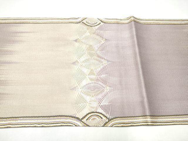 平和屋着物●ひなや工房　くむ・あむ・おる　伊豆蔵明彦　唐組　太鼓柄袋帯　幾何学文様　金糸　正絹　逸品　CABI0201hy