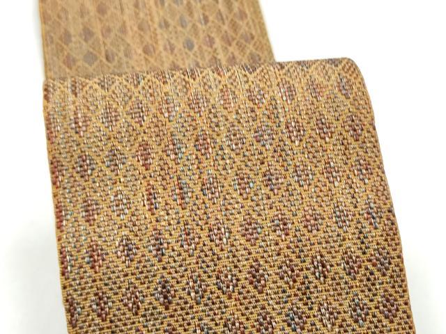 平和屋着物●男性　本場筑前博多織　角帯　霞文　証紙付き　正絹　逸品　CABI0207hy