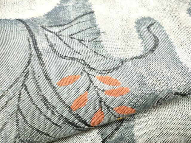 平和屋着物●つけ帯　紬地　唐草文　正絹　逸品　CABI0212hy