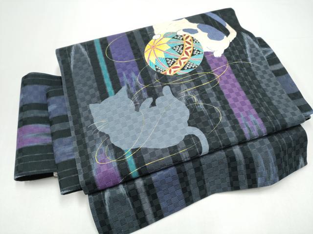 平和屋着物●ワンタッチつけ帯　猫　CABI0213hy