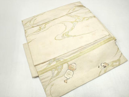 平和屋着物●アンティーク　大正ロマン　総手刺繍　鴛鴦文　金銀糸　正絹　逸品　CABI0216hy