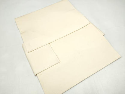 平和屋着物●つけ帯　型染め　草花文　正絹　逸品　CABI0218hy