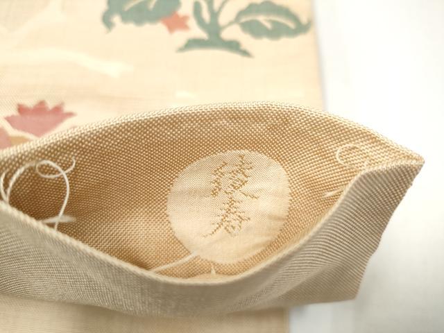 平和屋着物●六通柄袋帯　綾寿　更紗花文　正絹　逸品　CABI0221hy