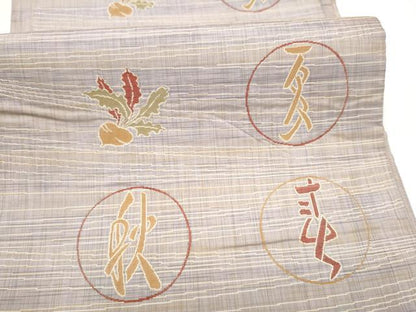 平和屋着物●六通柄袋帯　春夏秋冬　成物　正絹　逸品　CABI0228hy