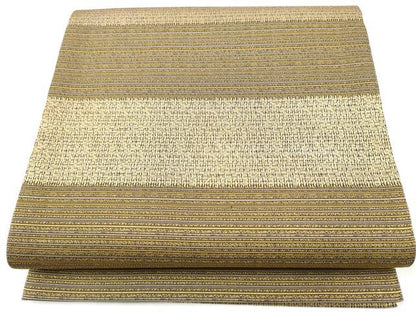 平和屋着物●両面　全通柄袋帯　横段文　正絹　逸品　CABI0230hy