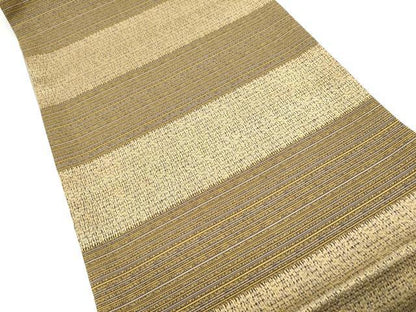 平和屋着物●両面　全通柄袋帯　横段文　正絹　逸品　CABI0230hy