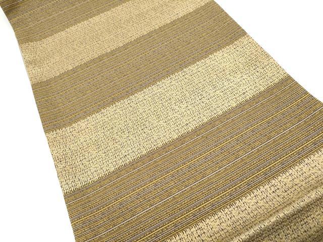 平和屋着物●両面　全通柄袋帯　横段文　正絹　逸品　CABI0230hy