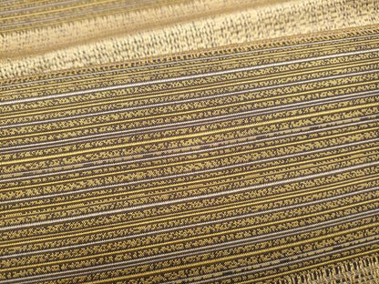 平和屋着物●両面　全通柄袋帯　横段文　正絹　逸品　CABI0230hy
