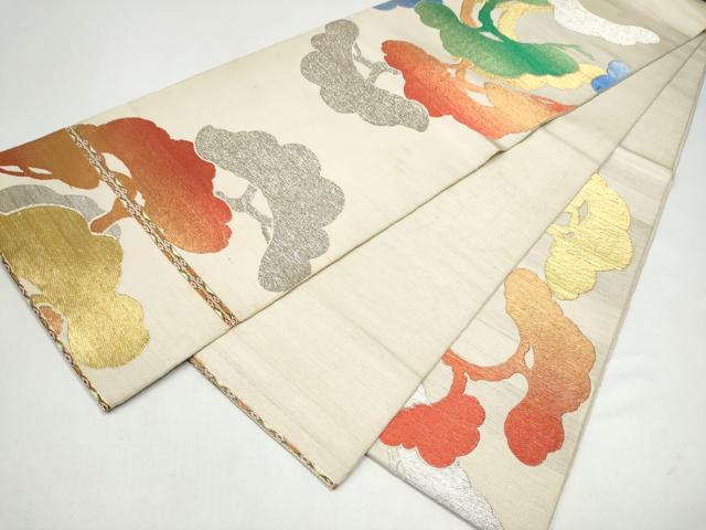 平和屋着物●龍村平蔵製　六通柄袋帯　みちとせ錦　金銀糸　正絹　逸品　CABI0238hy