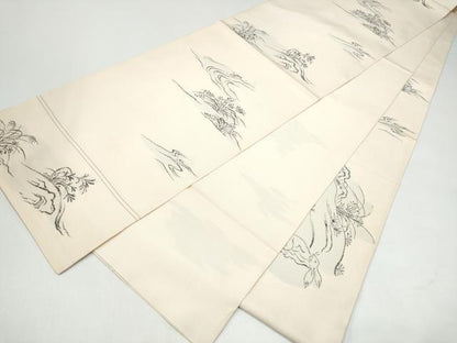 平和屋着物●西陣　かつやま織物謹　六通柄　本袋帯　鳥獣戯画　正絹　逸品　CABI0239hy