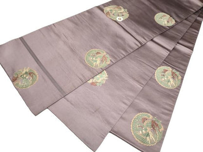 平和屋着物●丸帯　唐織　龍　金銀糸　正絹　逸品　CABI0241hy