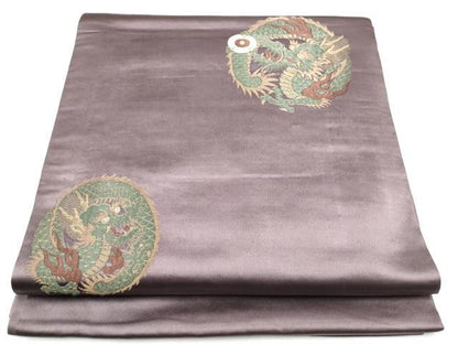 平和屋着物●丸帯　唐織　龍　金銀糸　正絹　逸品　CABI0241hy