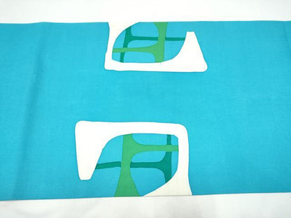 平和屋着物●塩瀬　九寸開き名古屋帯　ピエール・カルダン　抽象文　正絹　逸品　CABI0249hy