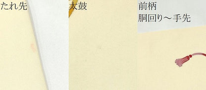 平和屋着物●九寸名古屋帯　友禅　作家物　貝桶花文　正絹　逸品　CABI0252hy