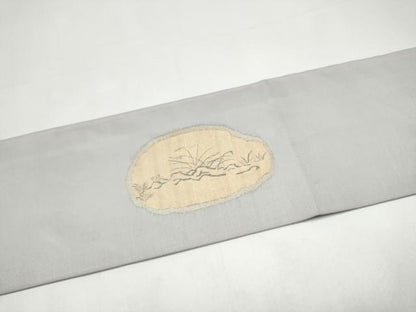 平和屋着物●九寸名古屋帯　鳥獣戯画　正絹　逸品　CABI0260hy
