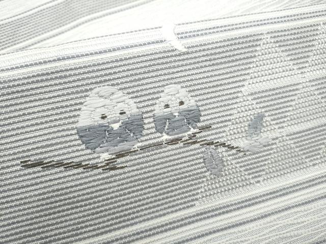 平和屋着物●九寸名古屋帯　フクロウ　正絹　逸品　CABI0264hy