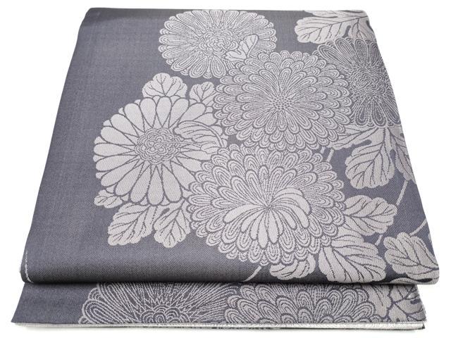 平和屋着物●両面　全通柄袋帯　菊　正絹　逸品　未使用　CABI0306hy
