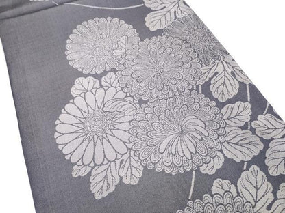 平和屋着物●両面　全通柄袋帯　菊　正絹　逸品　未使用　CABI0306hy