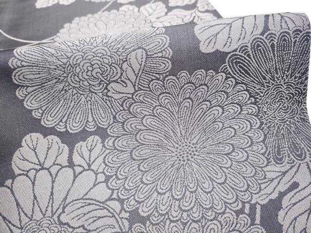 平和屋着物●両面　全通柄袋帯　菊　正絹　逸品　未使用　CABI0306hy