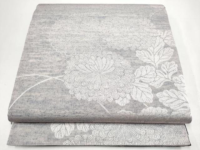 平和屋着物●両面　全通柄袋帯　菊　正絹　逸品　未使用　CABI0306hy