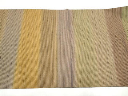 平和屋着物●両面　両方向　全通柄袋帯　紬地　霞文　正絹　逸品　CABI0307hy