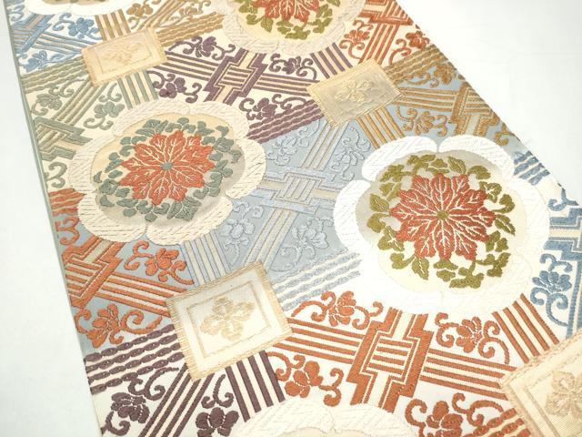 平和屋着物○六通柄袋帯 唐織 花唐草文 金糸 正絹 逸品 CABI0322hy