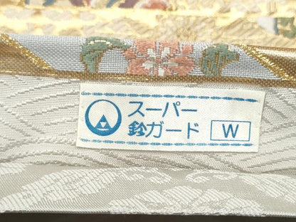 平和屋着物●六通柄袋帯　唐織　舞楽錦繍文　金糸　鈴乃屋扱い　正絹　逸品　CABI0327hy