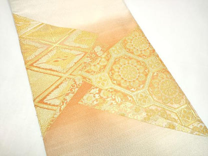 平和屋着物●太鼓柄袋帯　綴れ　蜀江花文　金糸　正絹　逸品　CABI0331hy