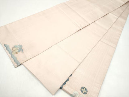 平和屋着物●太鼓柄袋帯　すくい織　船　成物　正絹　逸品　CABI0332hy